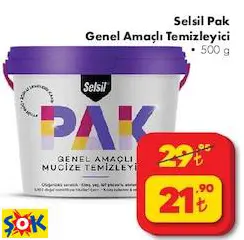 SELSİL PAK GENEL AMAÇLI TEMİZLEYİCİ 500 G SELSİL PAK GENEL AMAÇLI TEMİZLEYİCİ 500 G
